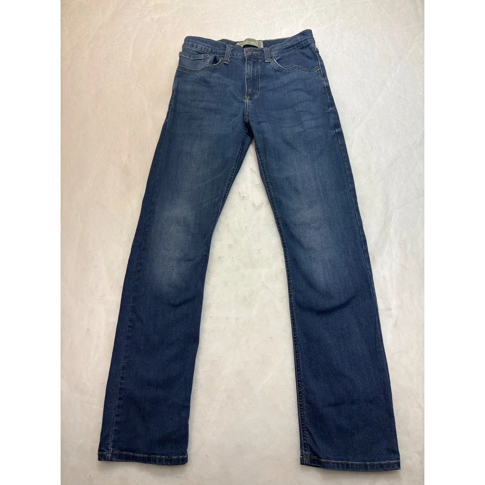 Wrangler Slim Straight Dark Wash Denim Jeans Flex‎ Waist 28x32